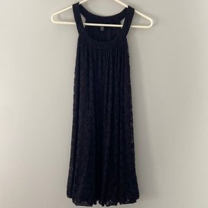 Forever 21 Black lace overlay midi dress